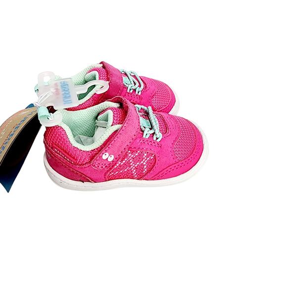 Surprize By Stride Rite Size 3 Pink Kids Sneakers Stage 2 first walker New - Picture 1 of 12